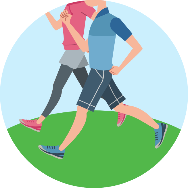 五島市健幸アプリぎばっと！は毎日の運動や歩数を記録します。活動内容に応じてポイントを獲得できます。